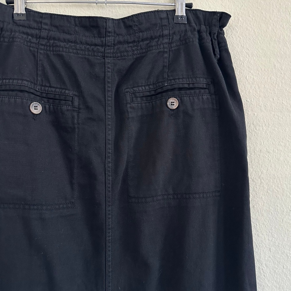 Free People Cotton Black Maxi Skirt Women's 10  Western Festival Rodeo Peasant - Picture 7 of 12